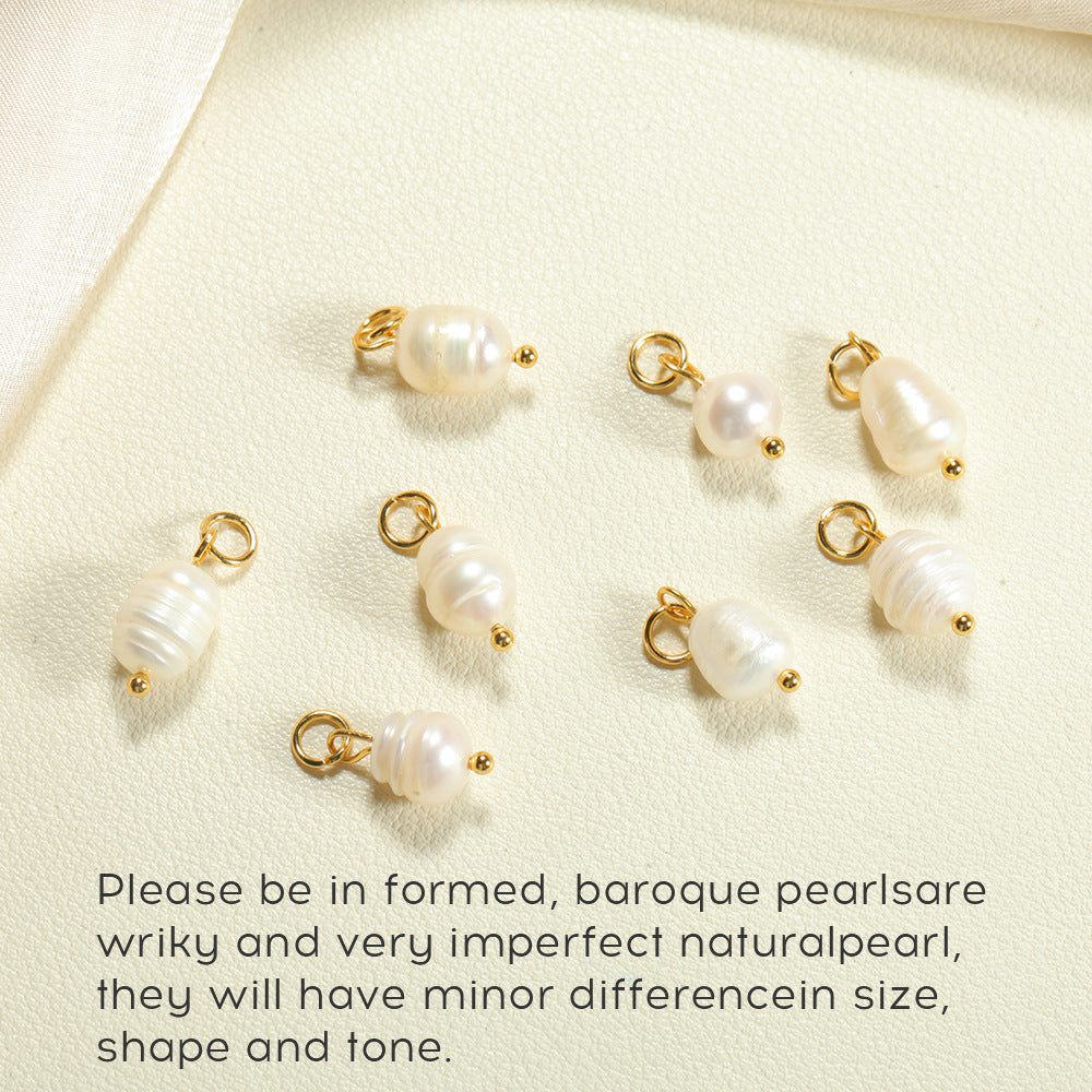 10 PCS Irregular Freshwater Pearl Earring Findings With Electroplated Finish In Baroque Style For DIY Jewelry Making