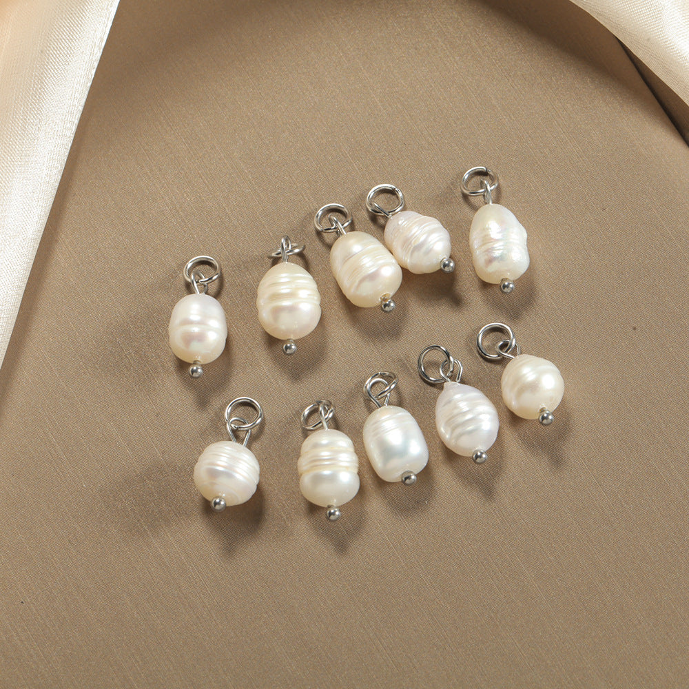 10 PCS Irregular Freshwater Pearl Earring Findings With Electroplated Finish In Baroque Style For DIY Jewelry Making