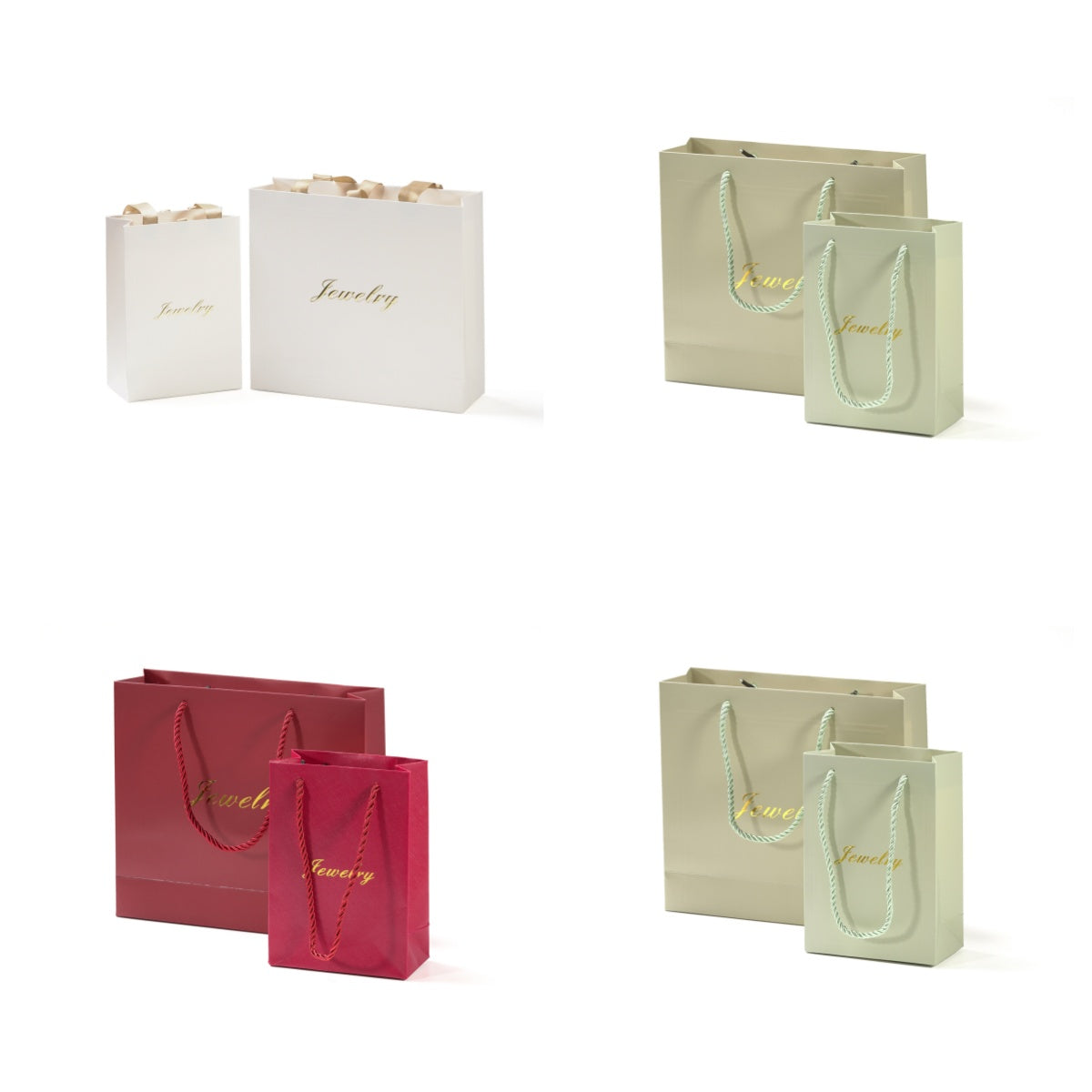 High-End Jewelry Gift Bag Paper Bag Handbag Pearl Jewelry Shopping Bag Bracelet Box Casual Style Hardness Paper Material