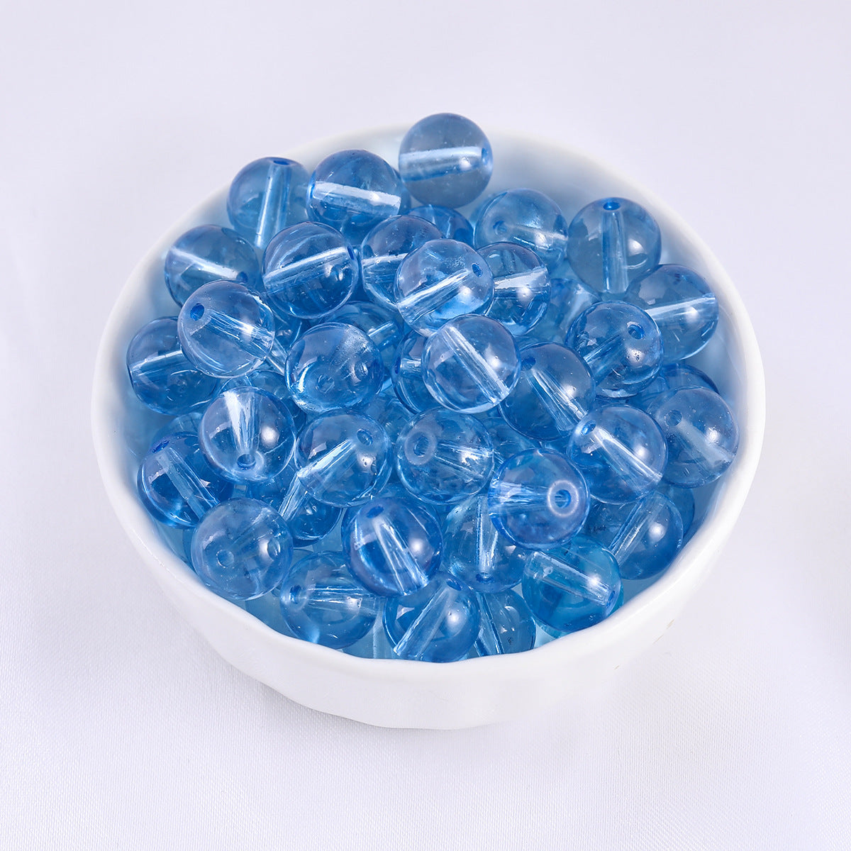 Colorful Transparent Glass Beads Ice Clear Round Loose Beads For DIY Jewelry Accessories Bracelet Material Sweet Style Painted Ball