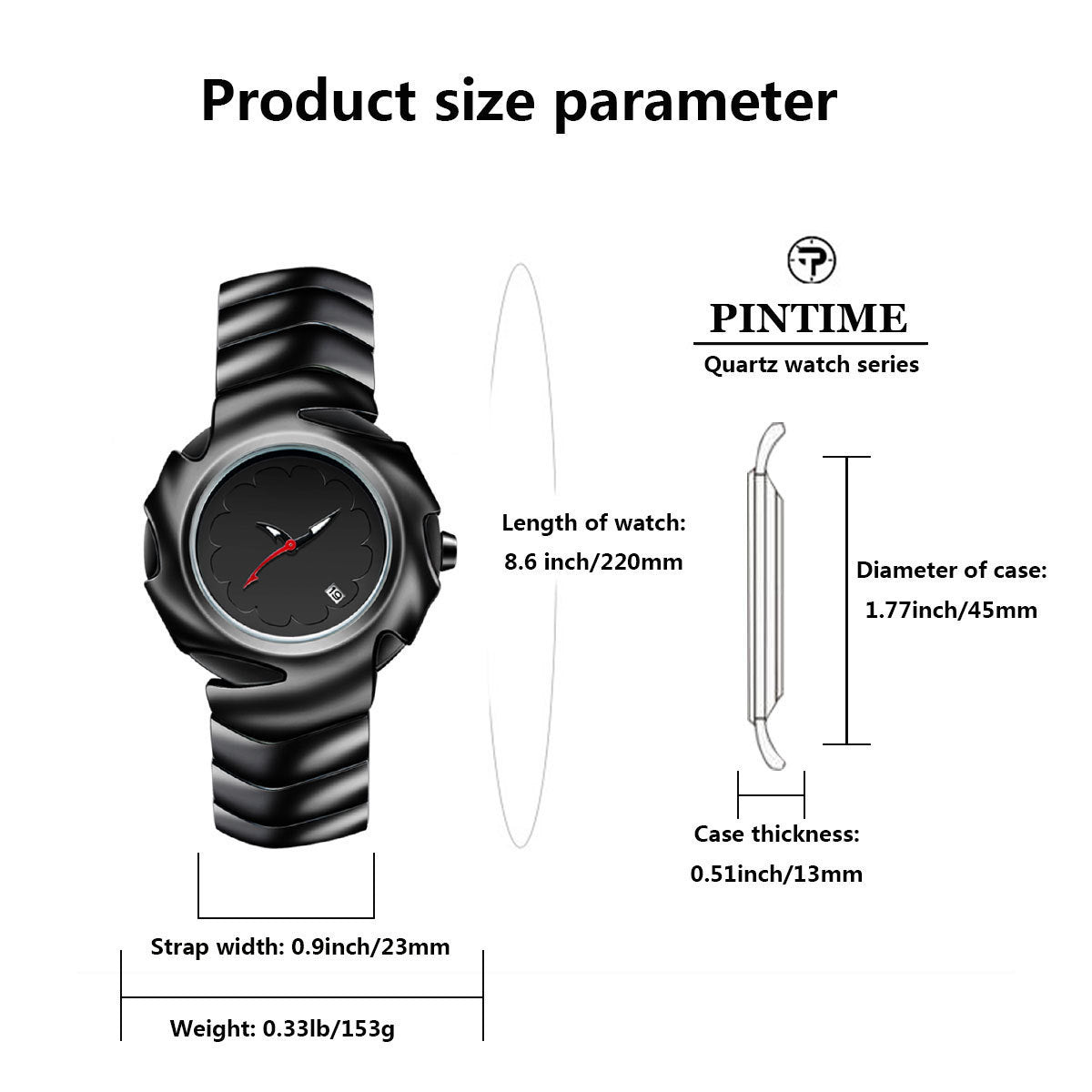 New Retro Fashionable Men's Quartz Watch Novelty Shape Personalized Design Popular Model High End Alloy Strap Round Dial Wristwatch