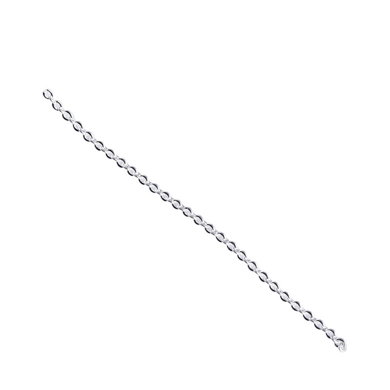 Handmade DIY S925 Electroplated Silver O-Link Necklace Bracelet Extension Chain Loose Chain Jewelry Accessories Pure Silver Color