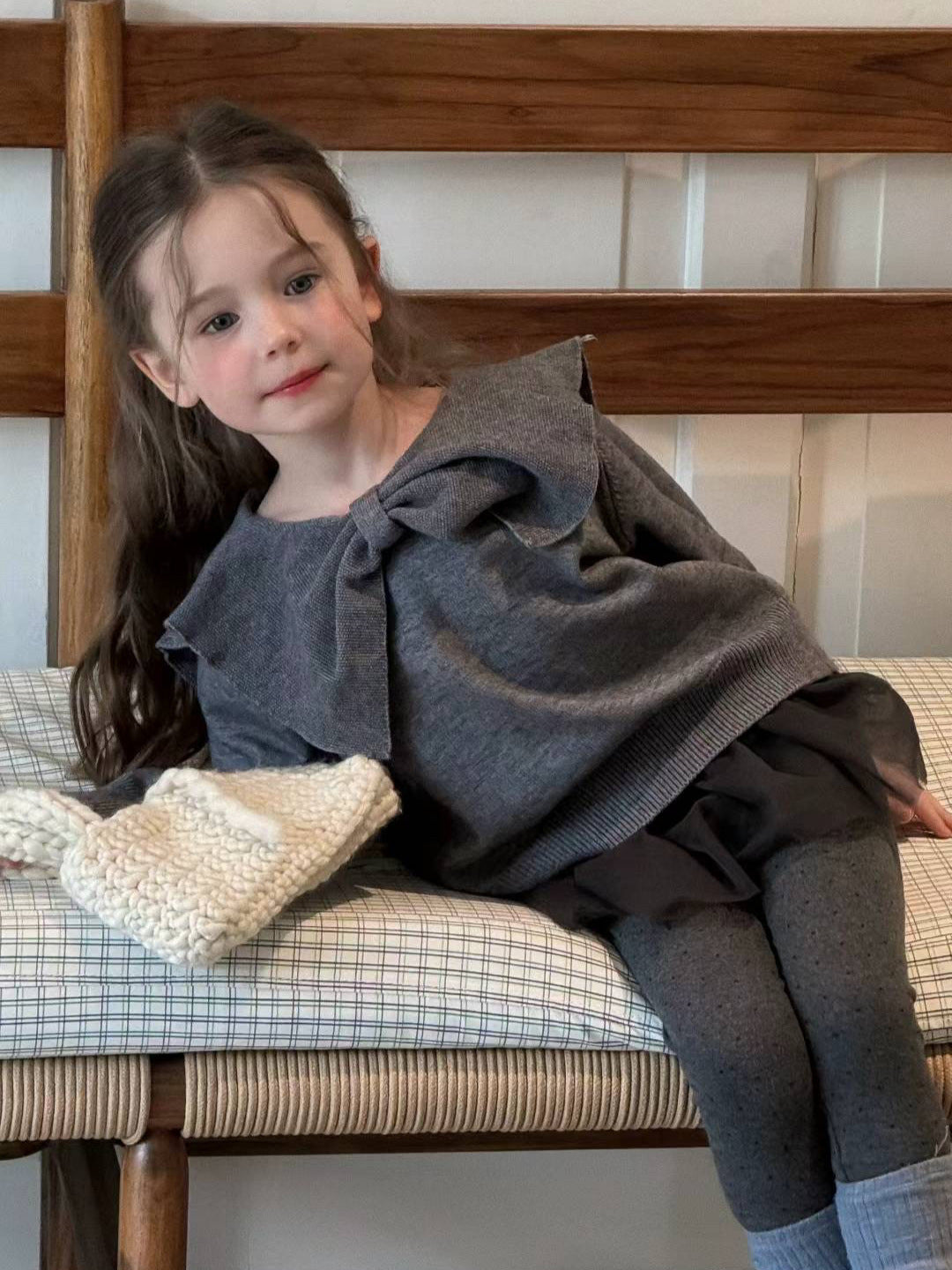 Girls Polka Dot Ballet Style Tight Pants Under Skirt Baby False Two-Piece High Waist Long Pants Autumn Season Sweet Style