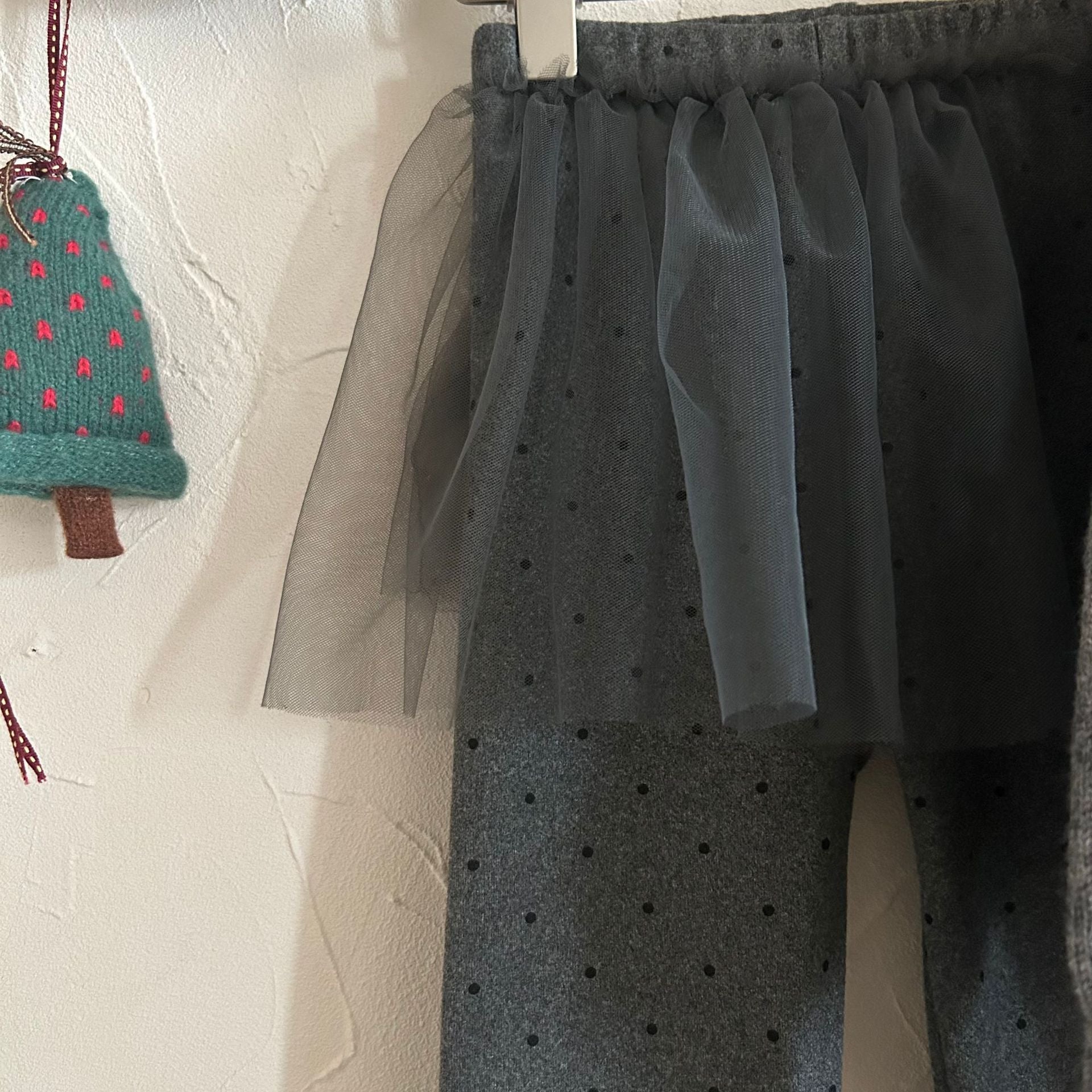 Girls Polka Dot Ballet Style Tight Pants Under Skirt Baby False Two-Piece High Waist Long Pants Autumn Season Sweet Style