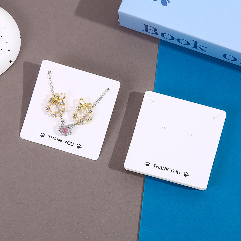 Fashionable Simple Jewelry Display Card Set Necklace Earring Label Card Holder Elegant Packaging For Accessories