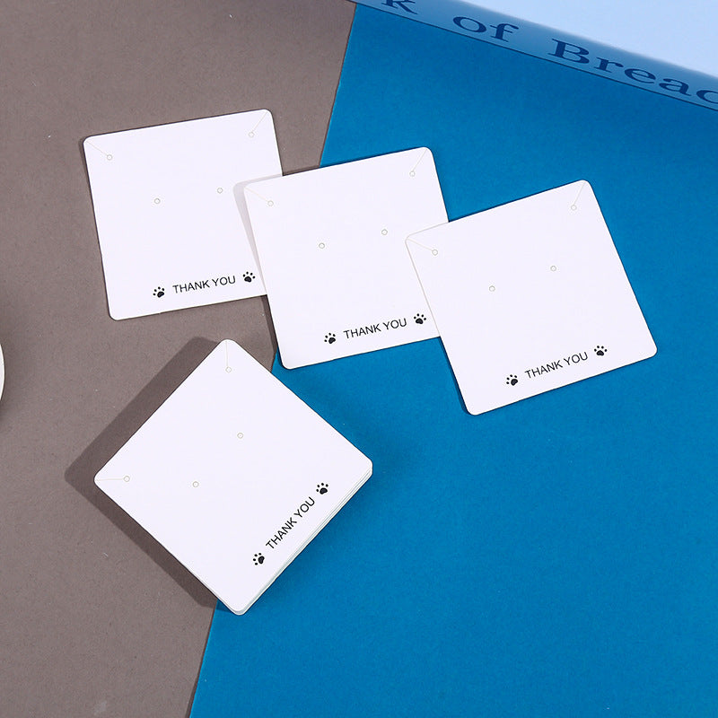 Fashionable Simple Jewelry Display Card Set Necklace Earring Label Card Holder Elegant Packaging For Accessories