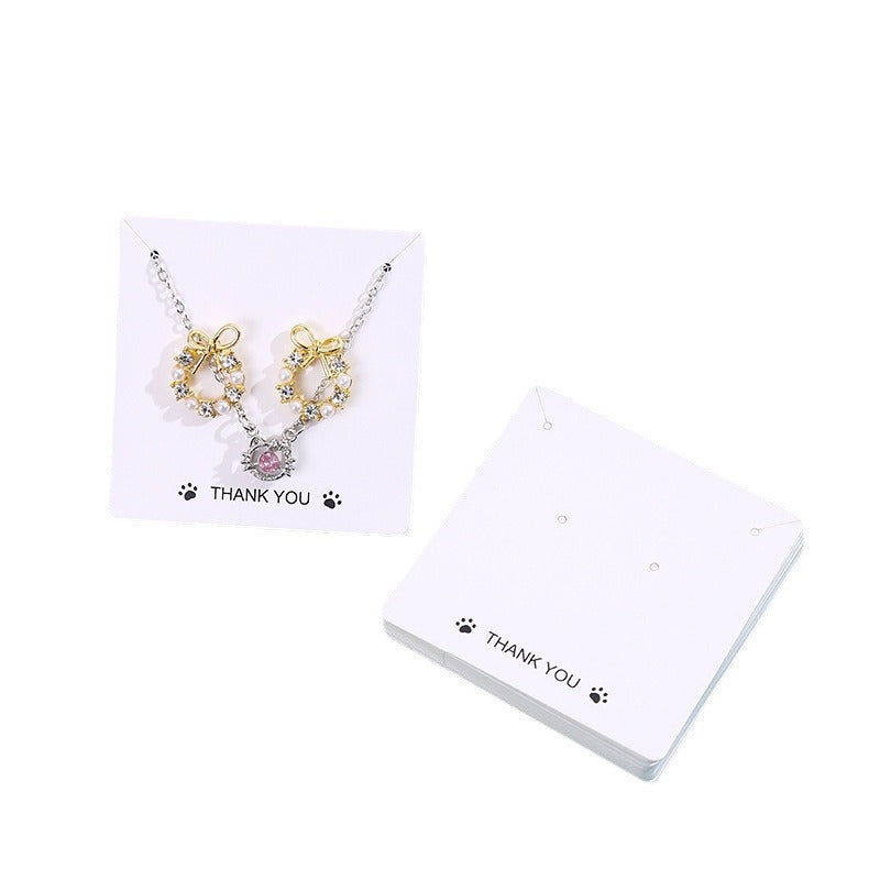 Fashionable Simple Jewelry Display Card Set Necklace Earring Label Card Holder Elegant Packaging For Accessories