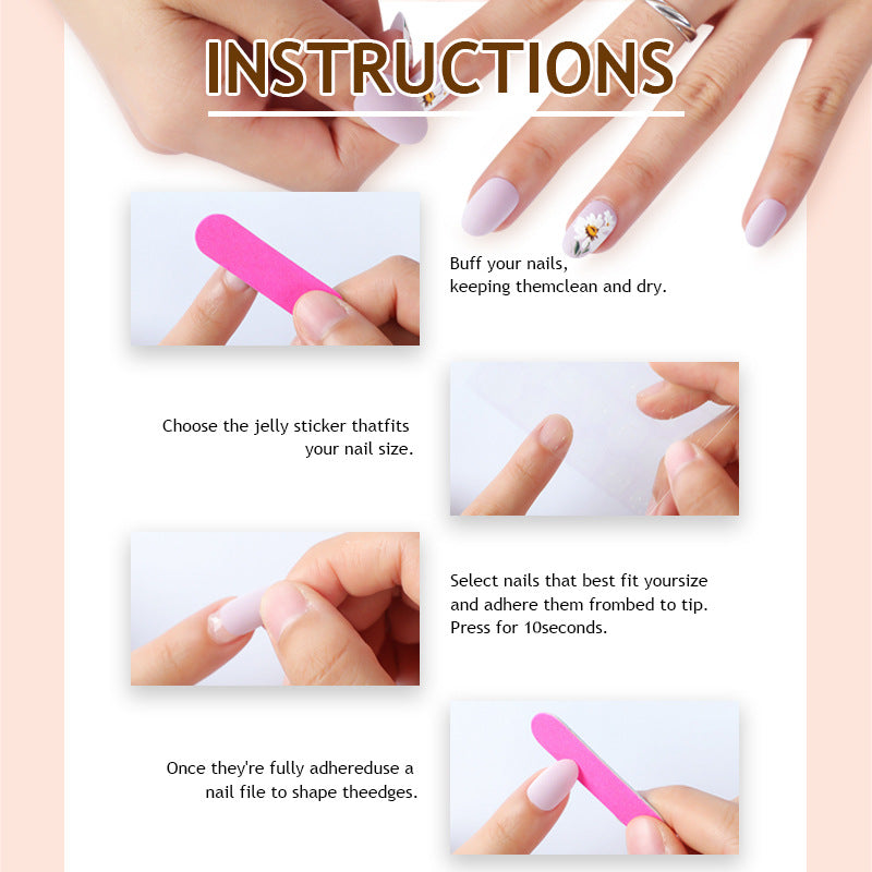 French Style Heart Shape Press-On Nails For Easy And Stylish Nail Art