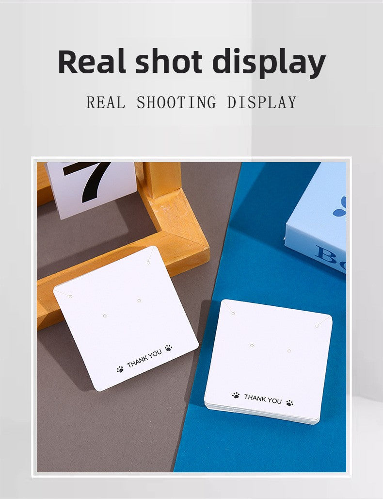 Fashionable Simple Jewelry Display Card Set Necklace Earring Label Card Holder Elegant Packaging For Accessories