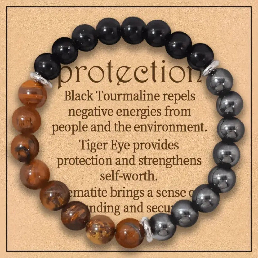 Amethyst Tiger Eye Lapis Lapis Protective Bracelet For Men And Women With Neutral Wind Anxiety Handmade Bracelet Summer Braclet