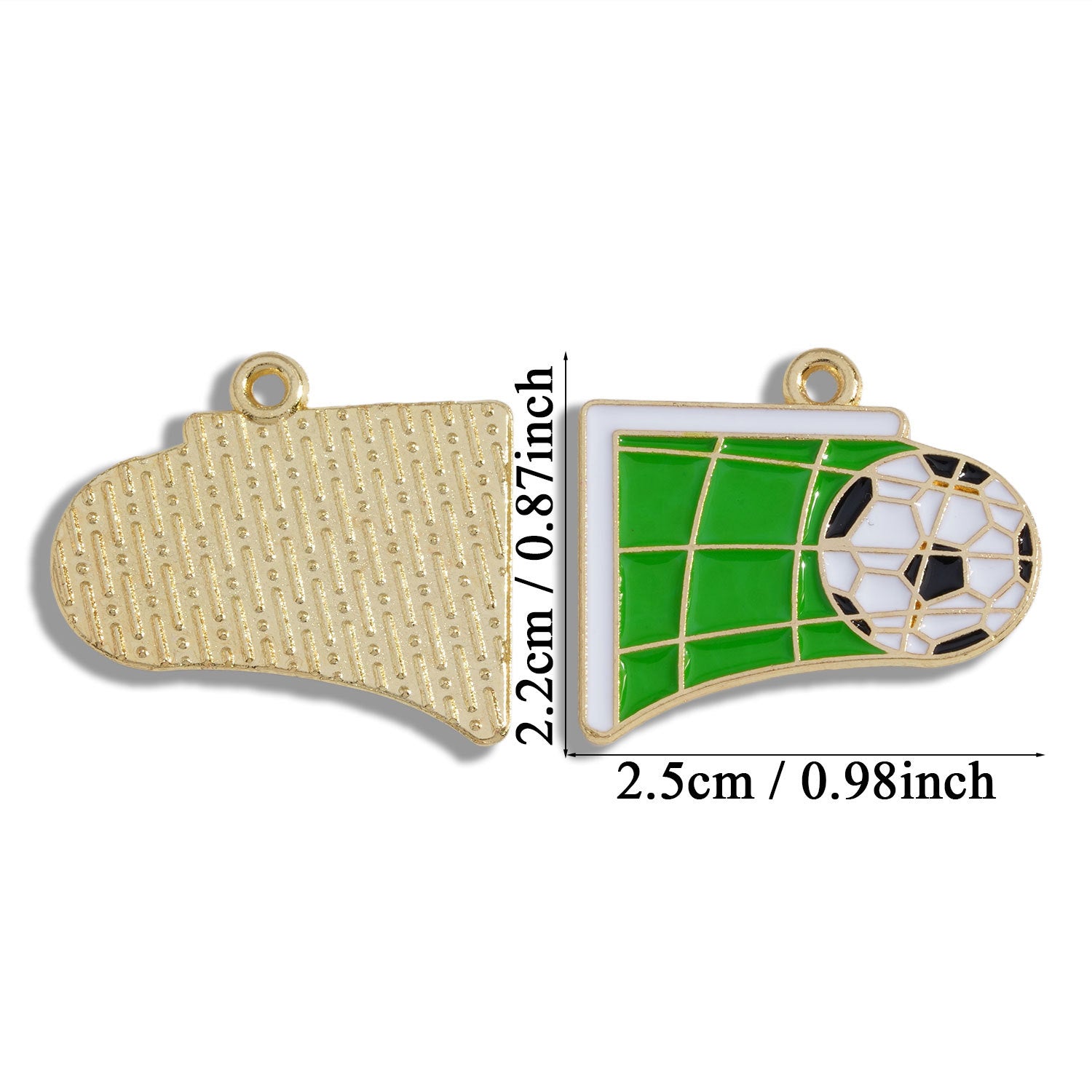 Football Pendant Made Of Alloy Featuring Enamel Craft, Sport Style Jewelry Accessory