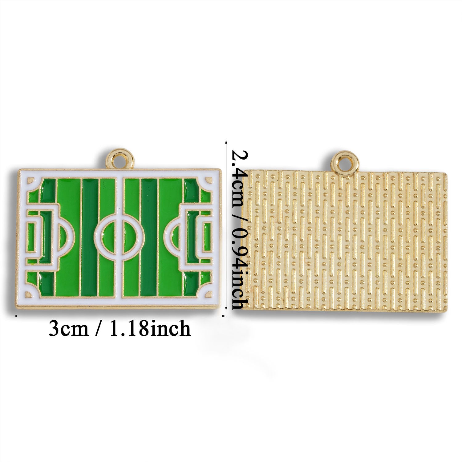 Football Pendant Made Of Alloy Featuring Enamel Craft, Sport Style Jewelry Accessory