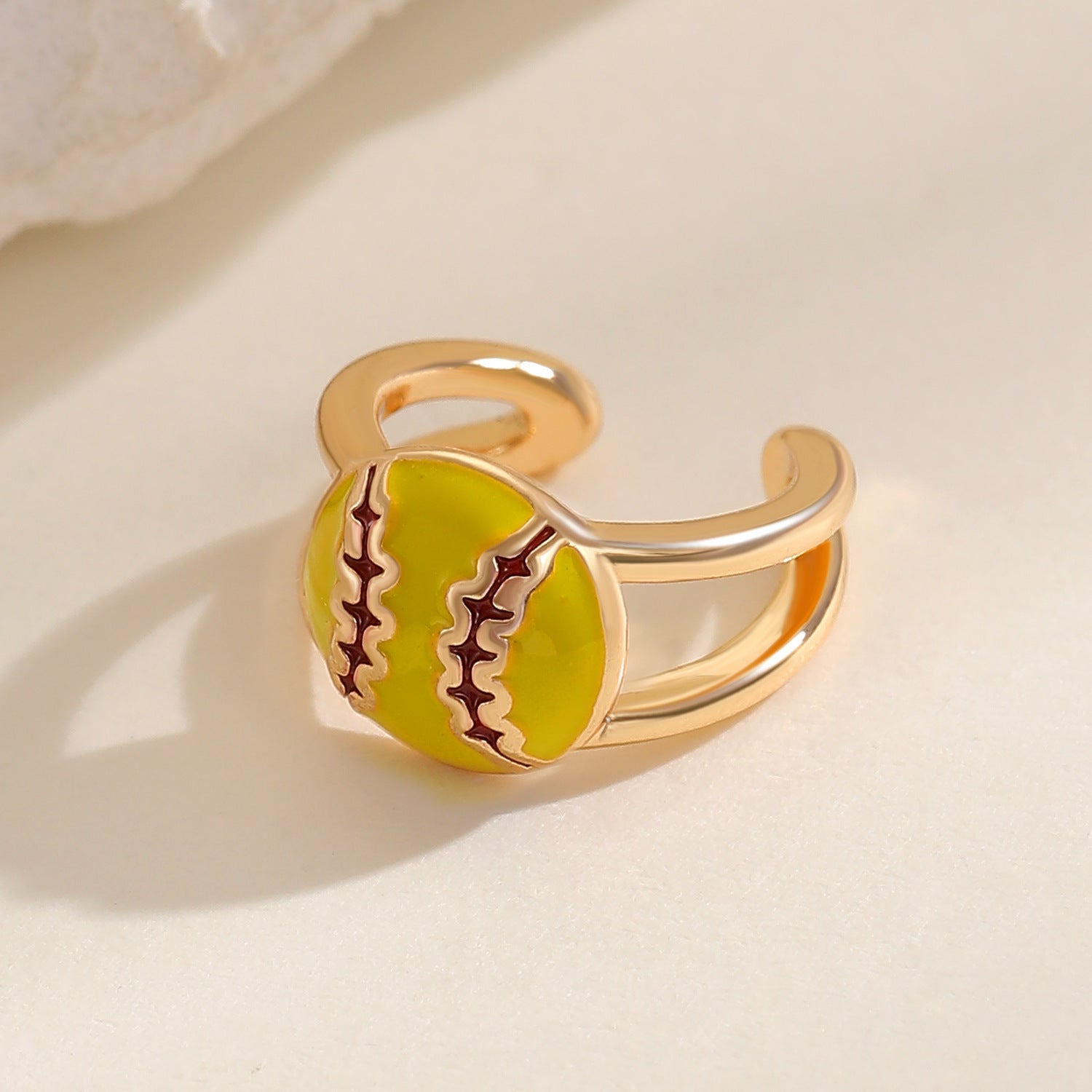 Basic Rugby Clip Earrings For Women In KC Golden Plated Copper With Electroplated Finish