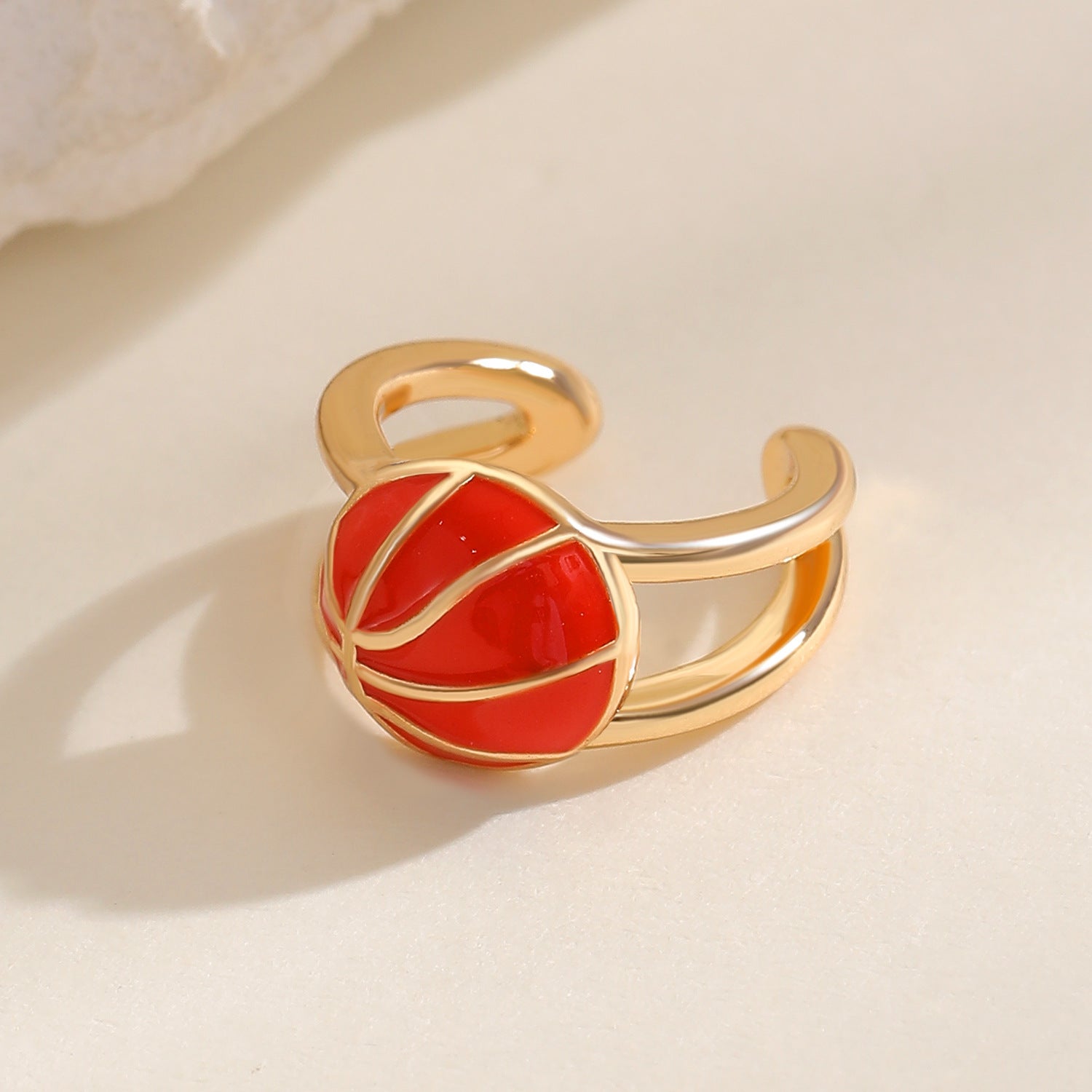Basic Rugby Clip Earrings For Women In KC Golden Plated Copper With Electroplated Finish