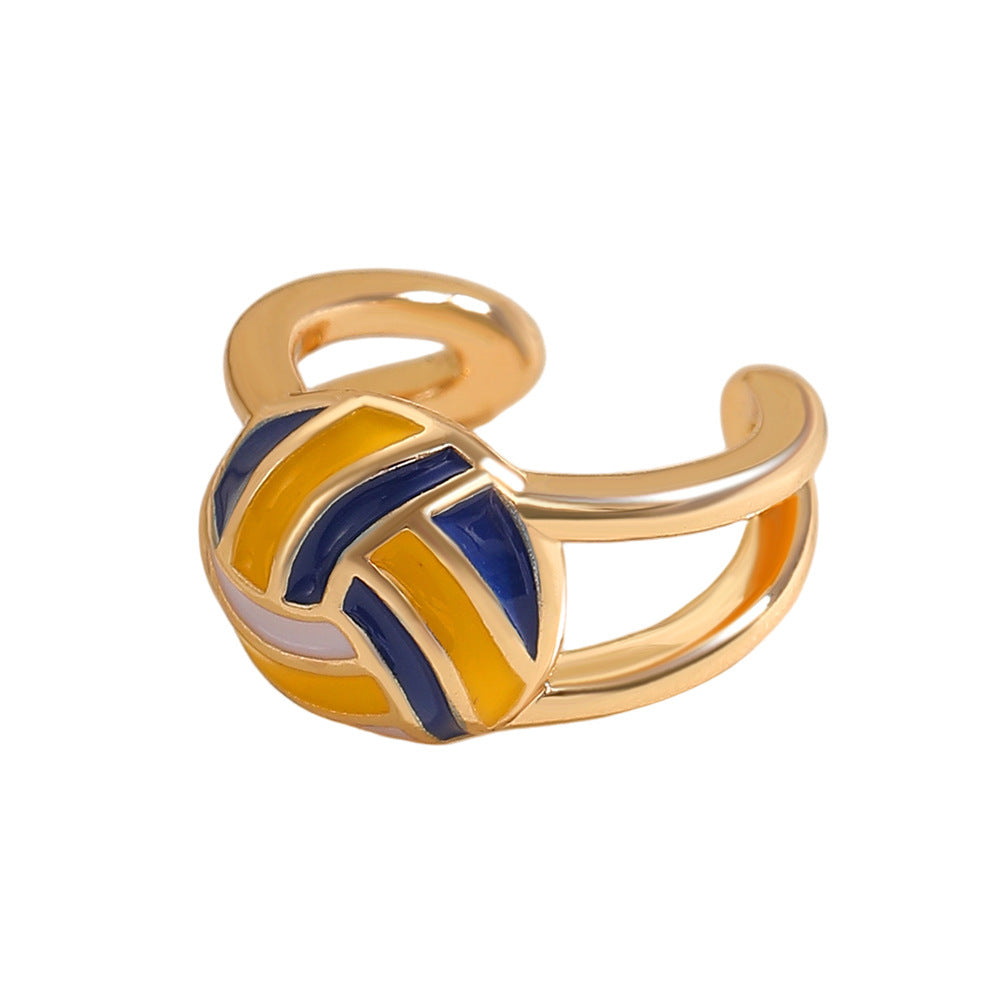 Basic Rugby Clip Earrings For Women In KC Golden Plated Copper With Electroplated Finish