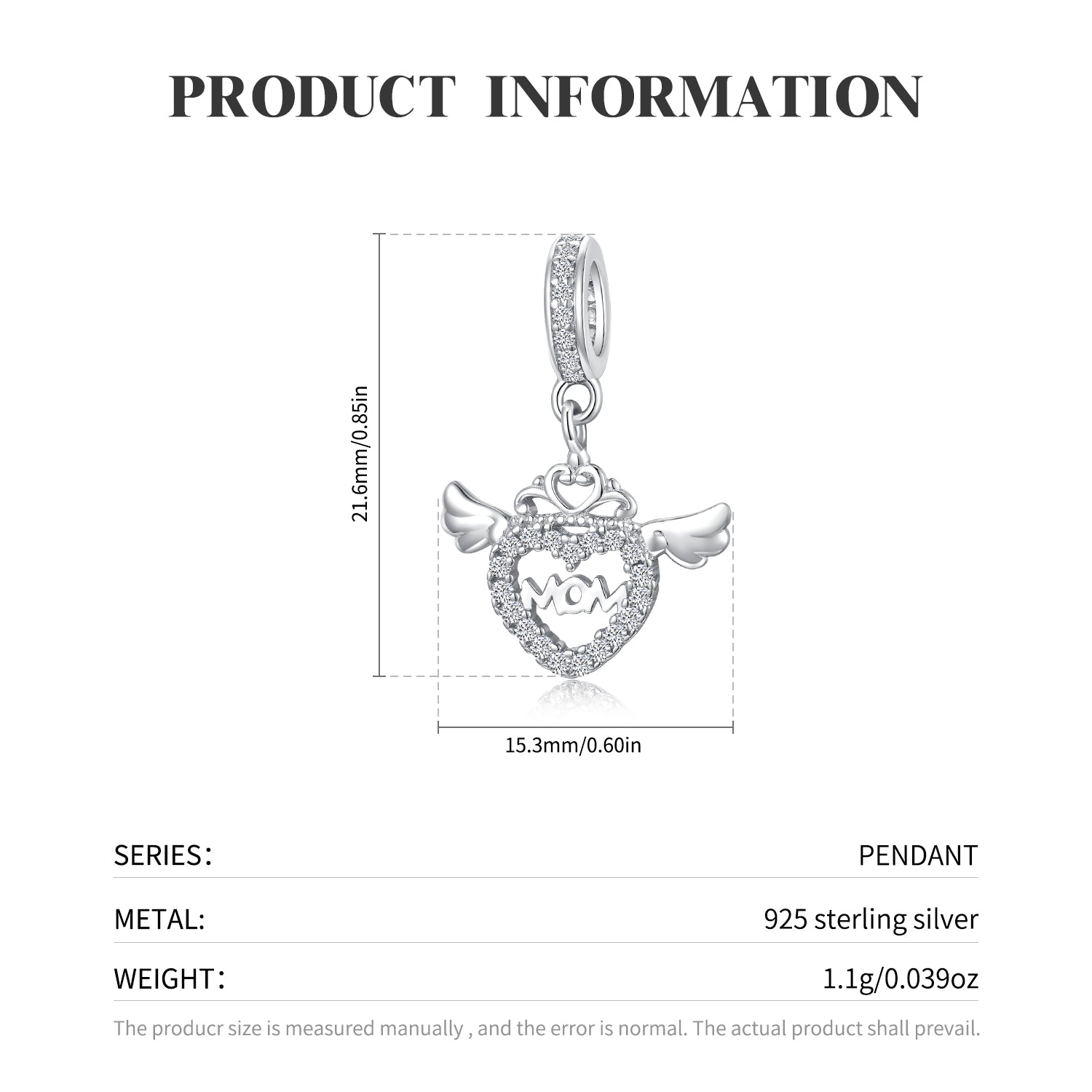 Angel Wings Pendant In 925 Sterling Silver With Electroplated Gold Plating Featuring Artificial Zircon Stone, 1 Piece