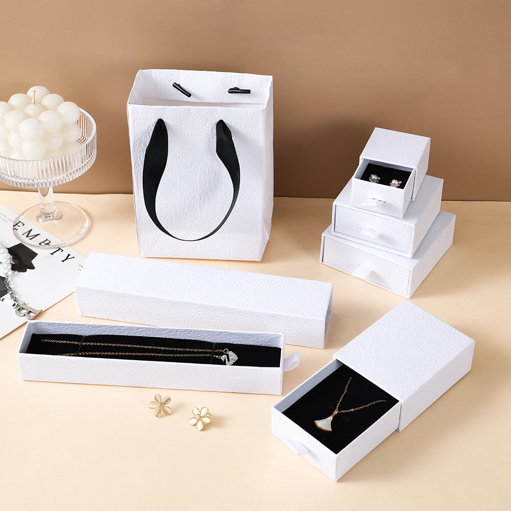 Elegant Solid Color Paper Jewelry Packaging Bag For Daily Use, 1 Piece
