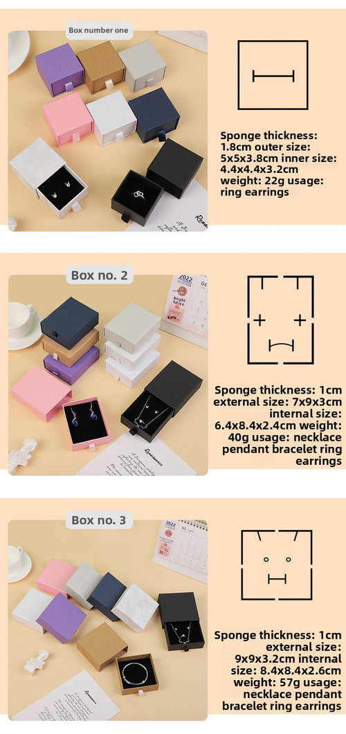 1 Piece Brown Paper Jewelry Box For Elegant Jewelry Packaging
