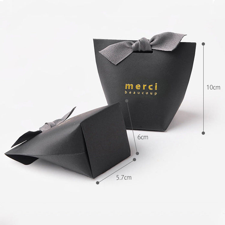 Special Paper Embossed Folding Gift Box Gold Stamping Color Card Paper Wedding Candy Packaging Box Customizable