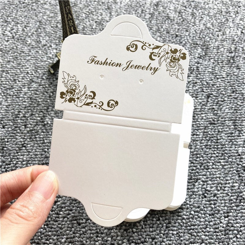 Necklace Bracelet Earrings Hairband Small Accessories Folding Card Jewelry Packaging Paper Custom Greeting Card