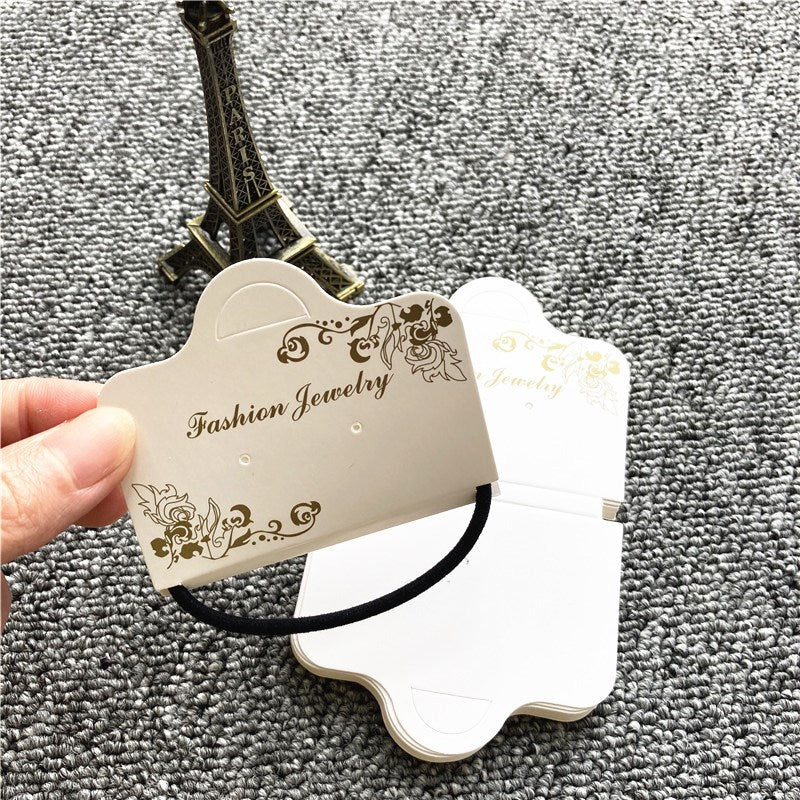 Necklace Bracelet Earrings Hairband Small Accessories Folding Card Jewelry Packaging Paper Custom Greeting Card