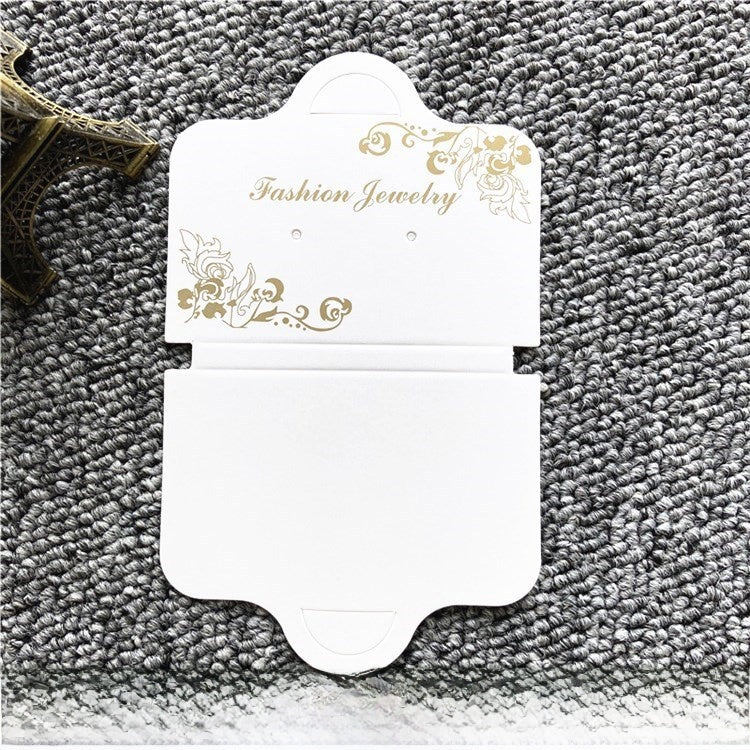 Necklace Bracelet Earrings Hairband Small Accessories Folding Card Jewelry Packaging Paper Custom Greeting Card