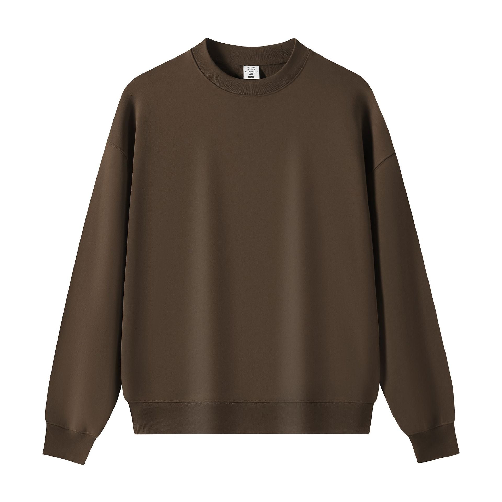 Men's Vintage Style Solid Color Dyed Black Cotton Long Sleeve Hoodie