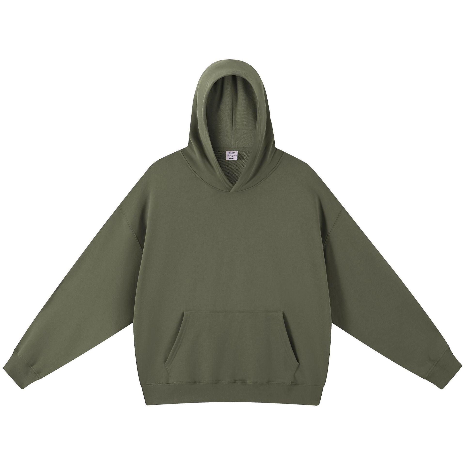 Men's Vintage Style Solid Color Hoodie In Coffer With Long Sleeve Cotton Fabric