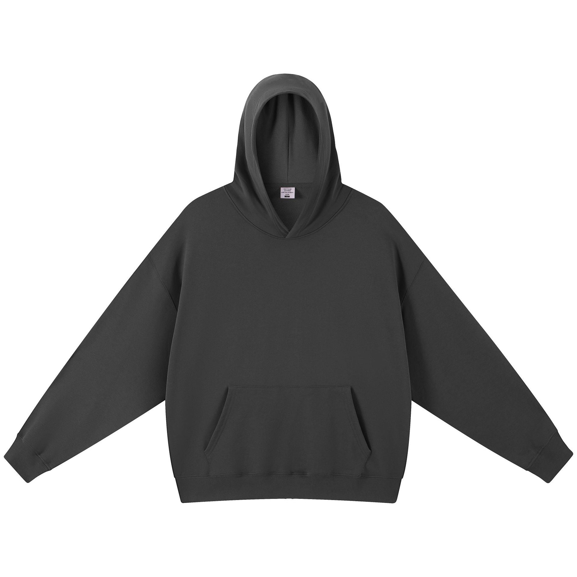 Men's Vintage Style Solid Color Hoodie In Coffer With Long Sleeve Cotton Fabric