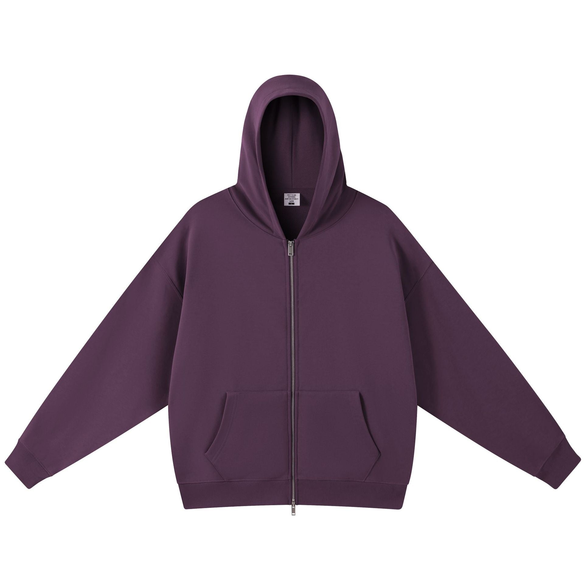 Men's Vintage Style Solid Color Hoodie In Coffer With Long Sleeve Cotton Fabric