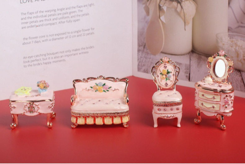 1 Piece Alloy Jewelry Box For Elegant Storage And Display