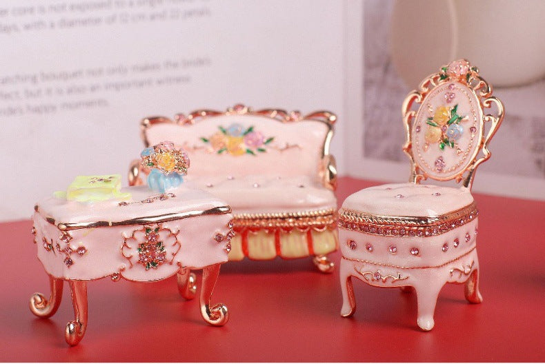 1 Piece Alloy Jewelry Box For Elegant Storage And Display
