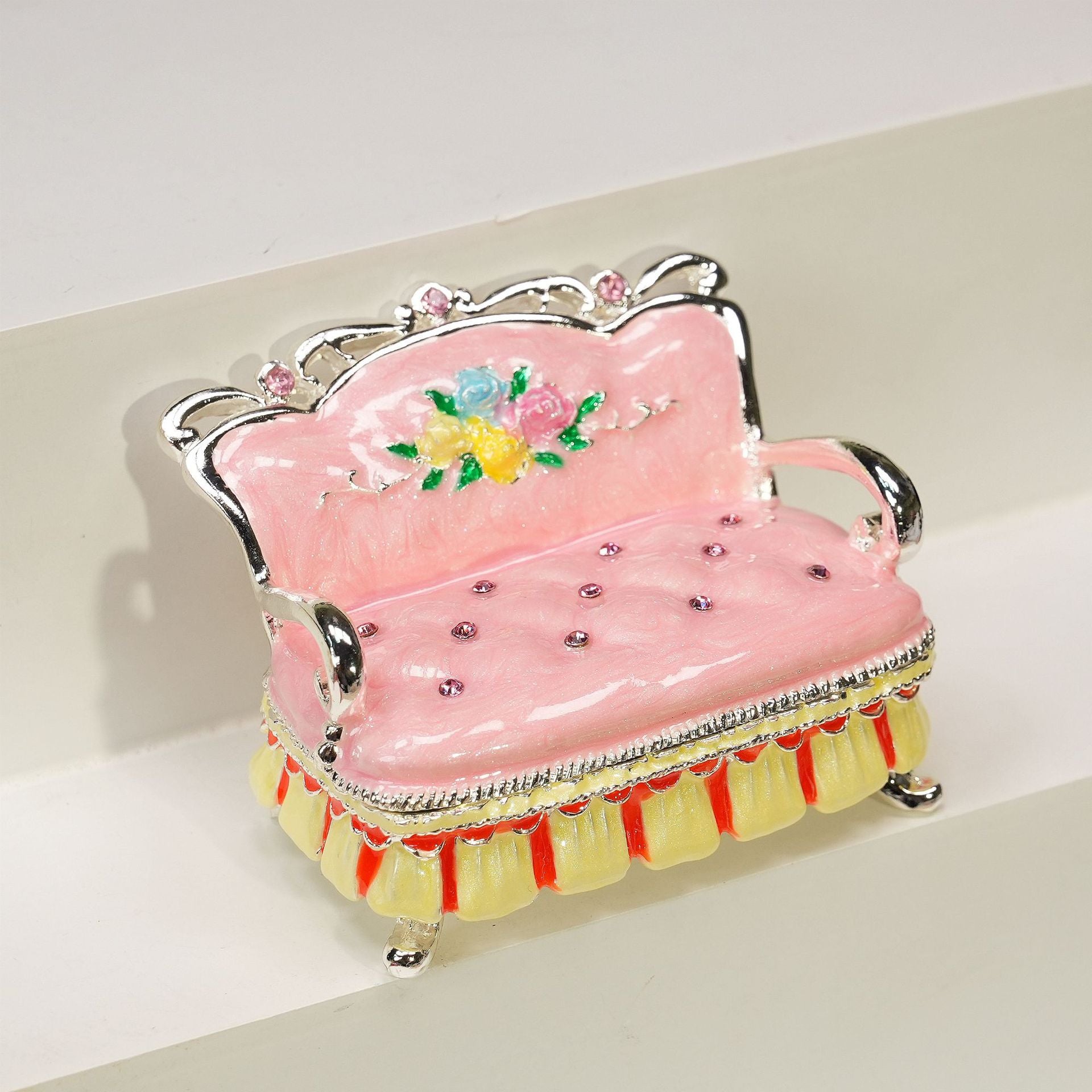1 Piece Alloy Jewelry Box For Elegant Storage And Display