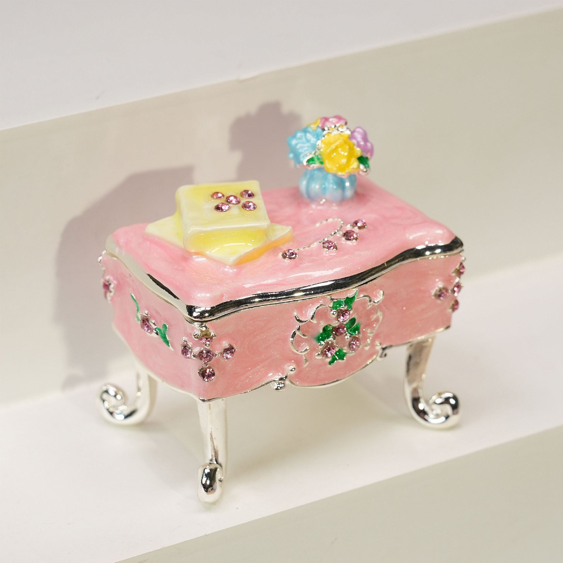 1 Piece Alloy Jewelry Box For Elegant Storage And Display