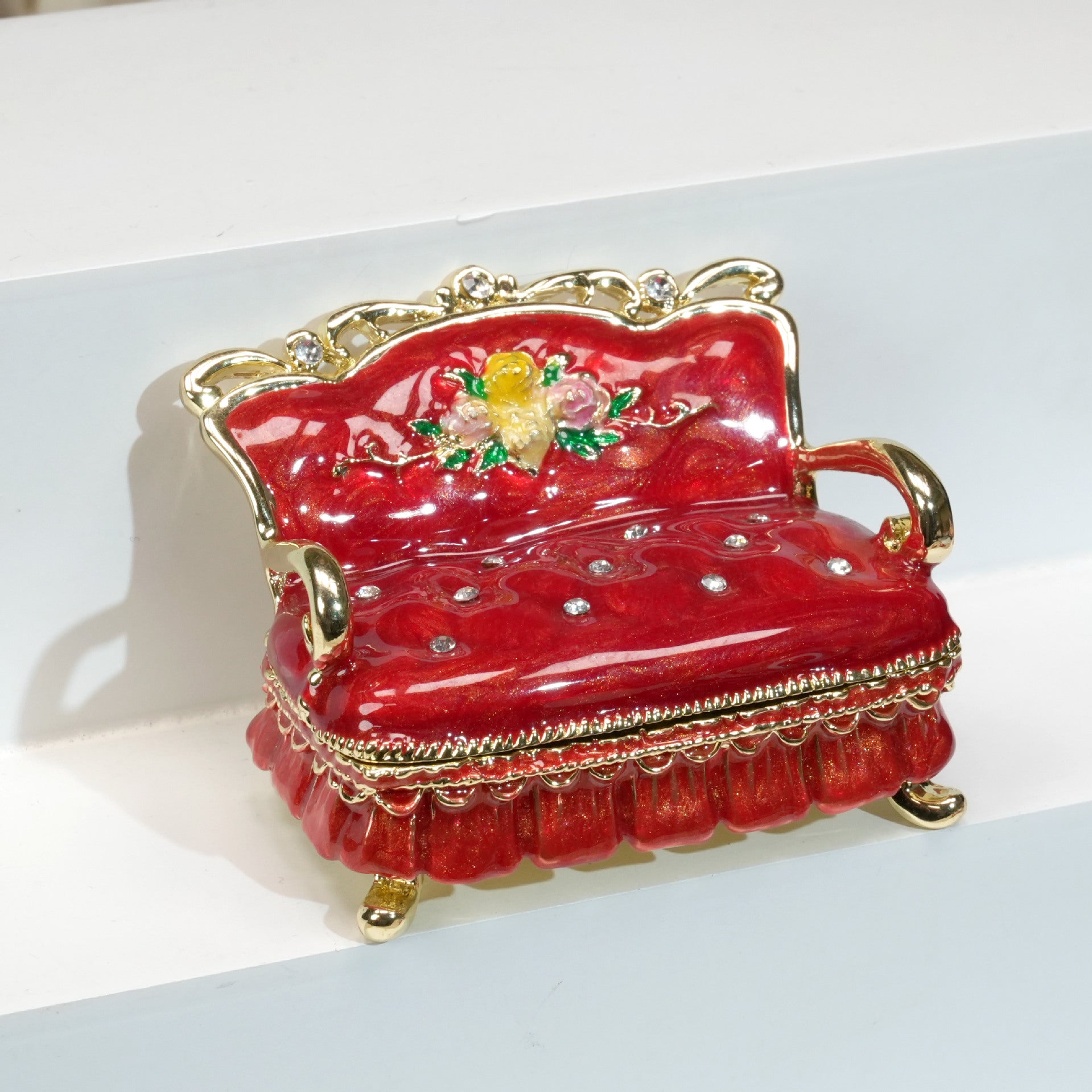 1 Piece Alloy Jewelry Box For Elegant Storage And Display