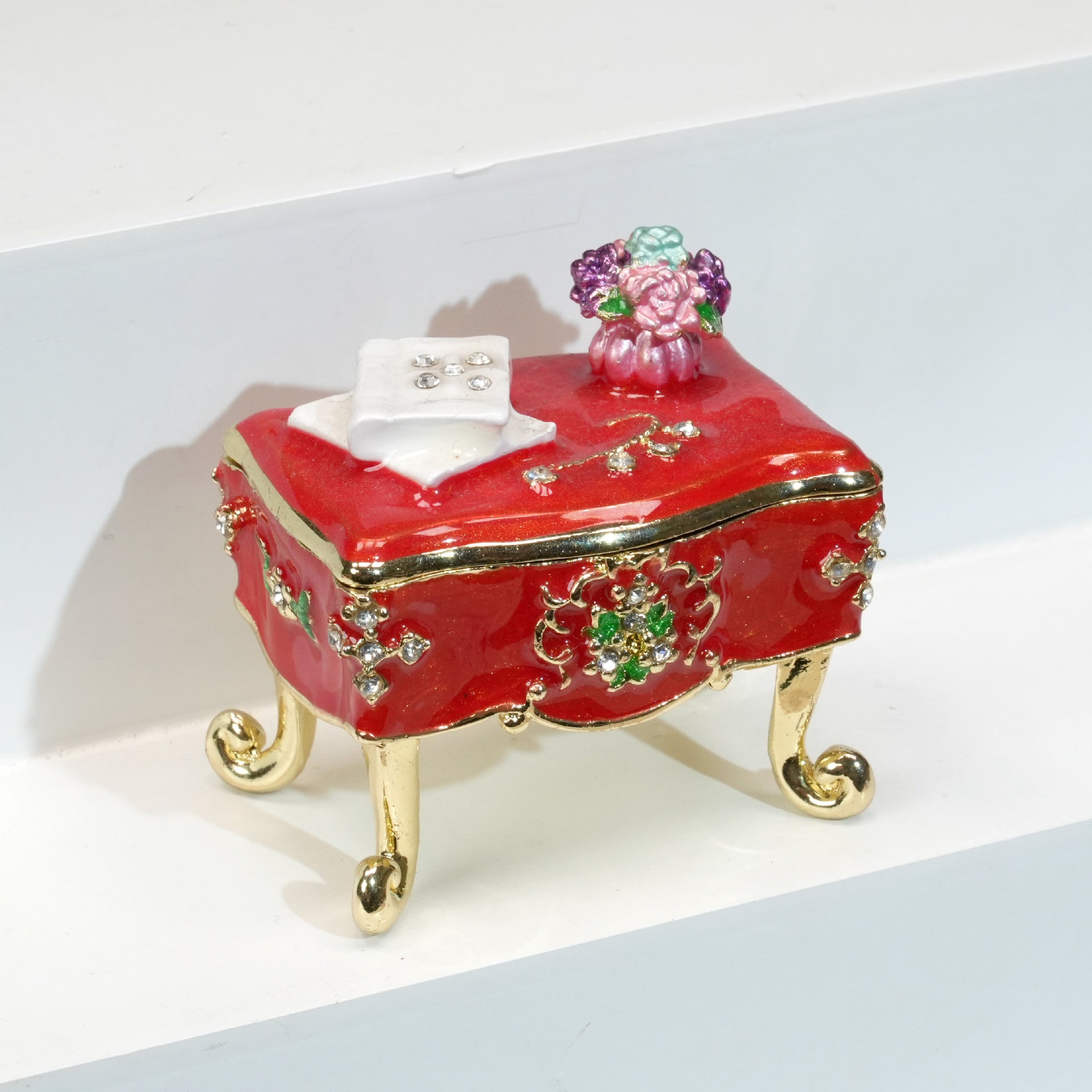 1 Piece Alloy Jewelry Box For Elegant Storage And Display