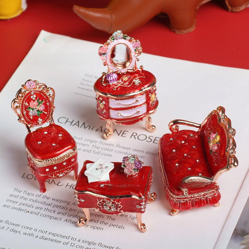 1 Piece Alloy Jewelry Box For Elegant Storage And Display
