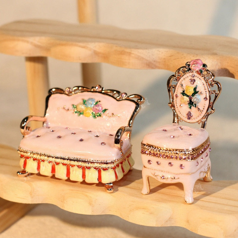 1 Piece Alloy Jewelry Box For Elegant Storage And Display