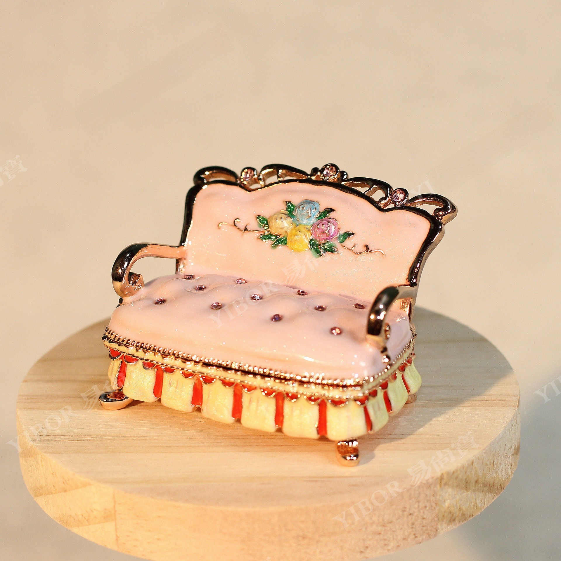 1 Piece Alloy Jewelry Box For Elegant Storage And Display