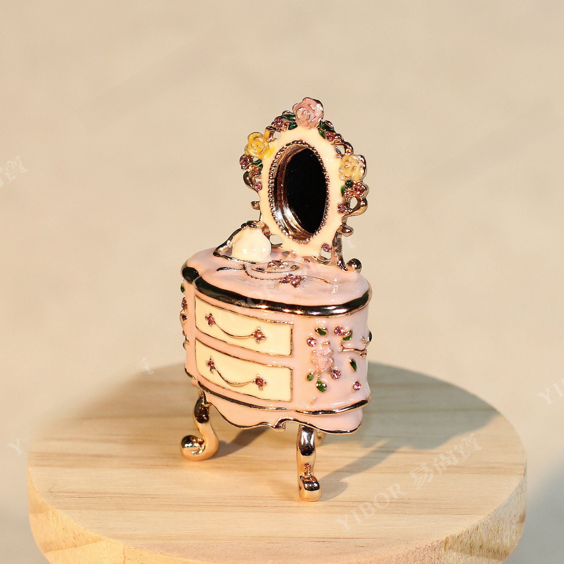 1 Piece Alloy Jewelry Box For Elegant Storage And Display