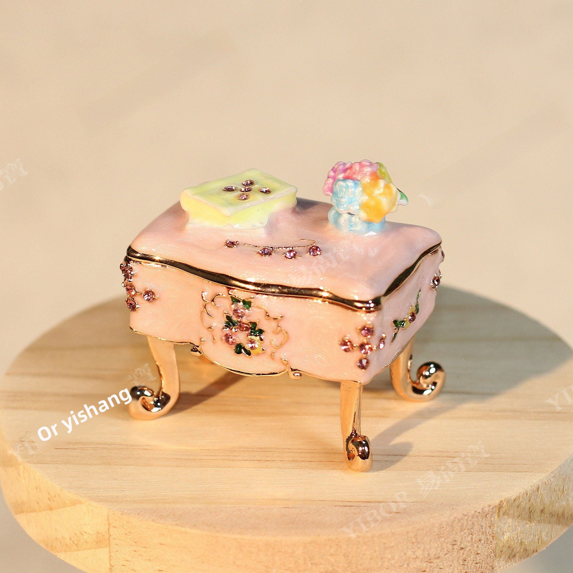 1 Piece Alloy Jewelry Box For Elegant Storage And Display
