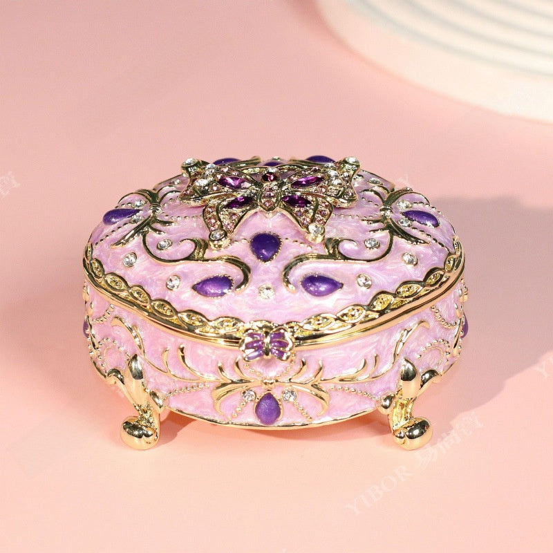 Butterfly Alloy Jewelry Packaging In Natural Pink, 1 Piece