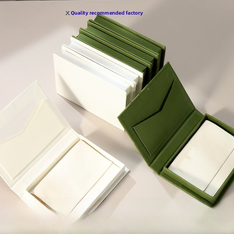 1 Piece Dark Blue Paper Jewelry Box With Hot Stamping Craft For Elegant Jewelry Packaging