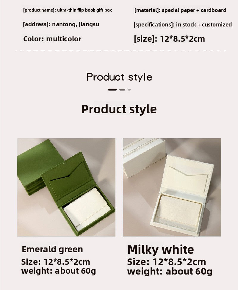 1 Piece Dark Blue Paper Jewelry Box With Hot Stamping Craft For Elegant Jewelry Packaging