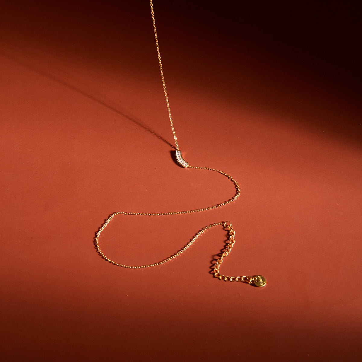 Geometric Necklace For Women, 304 Stainless Steel With 18K Gold Plated PVD Coating, Zircon Inlay, Cable Chain