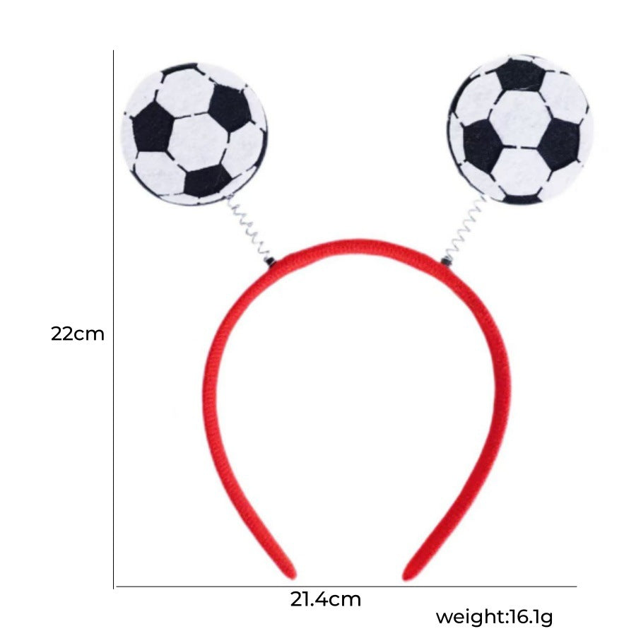 Modern Style Football Hair Band In Multicolor, Perfect For Spring And Football World Cup Celebrations