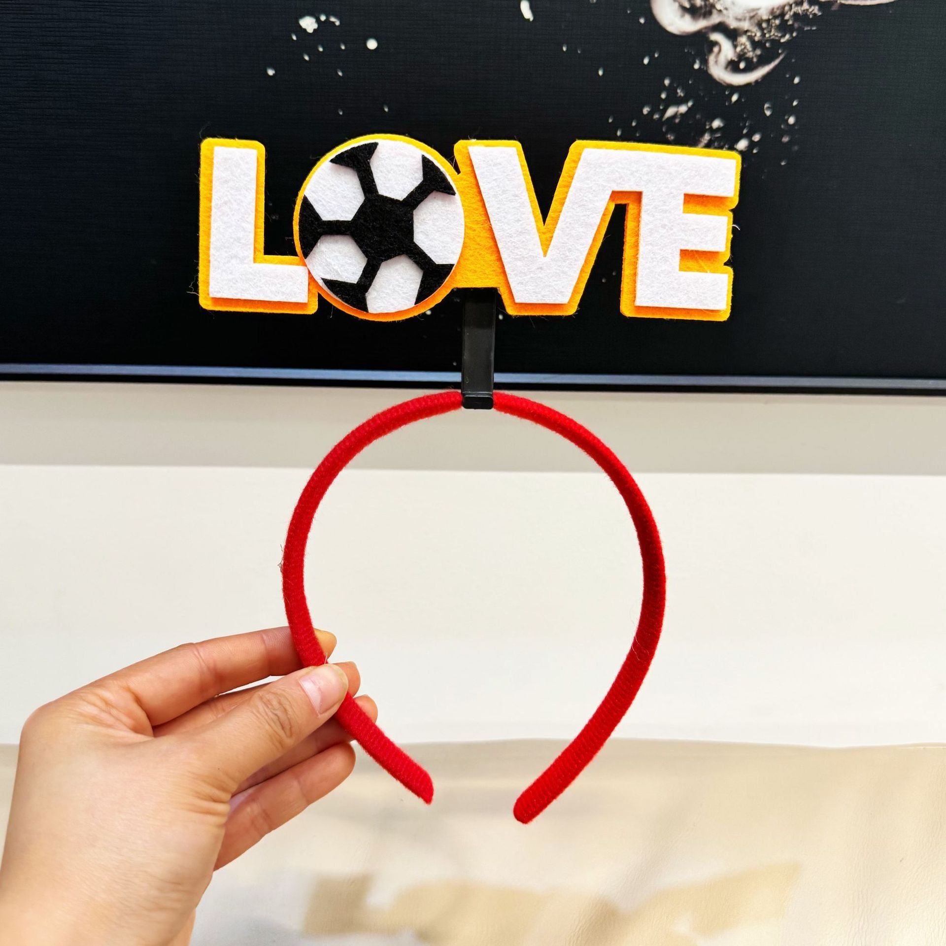 Modern Style Football Hair Band In Multicolor, Perfect For Spring And Football World Cup Celebrations