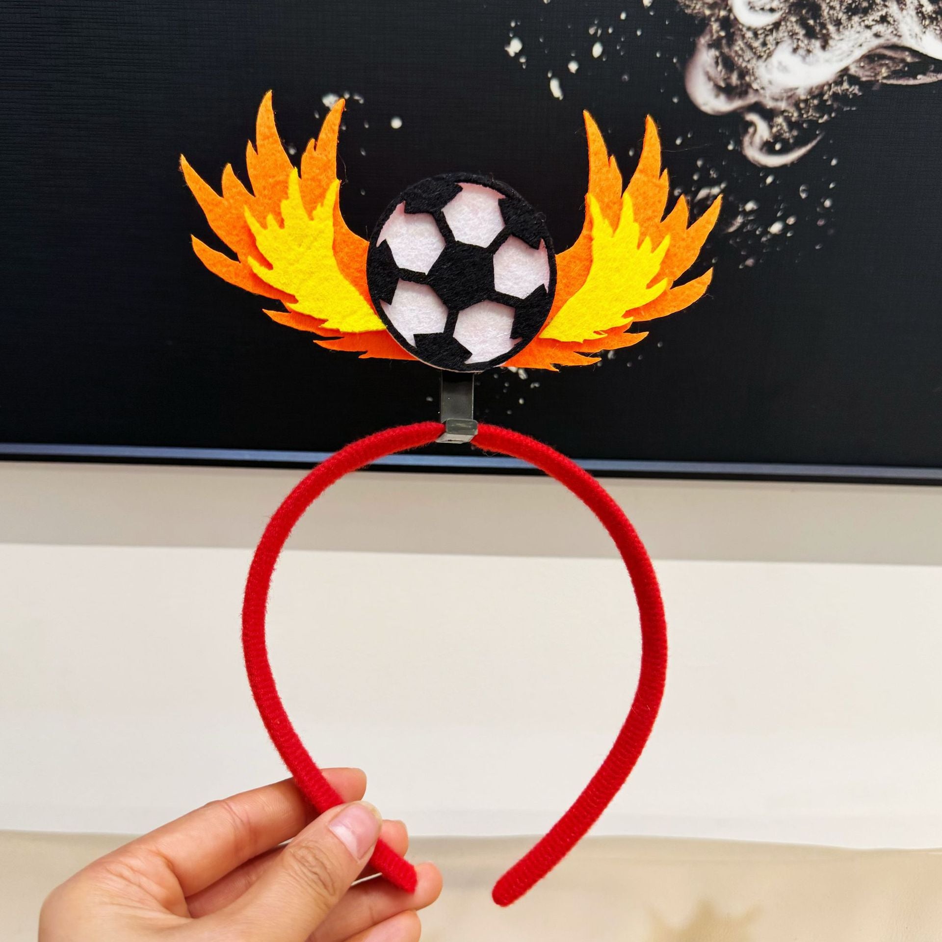 Modern Style Football Hair Band In Multicolor, Perfect For Spring And Football World Cup Celebrations
