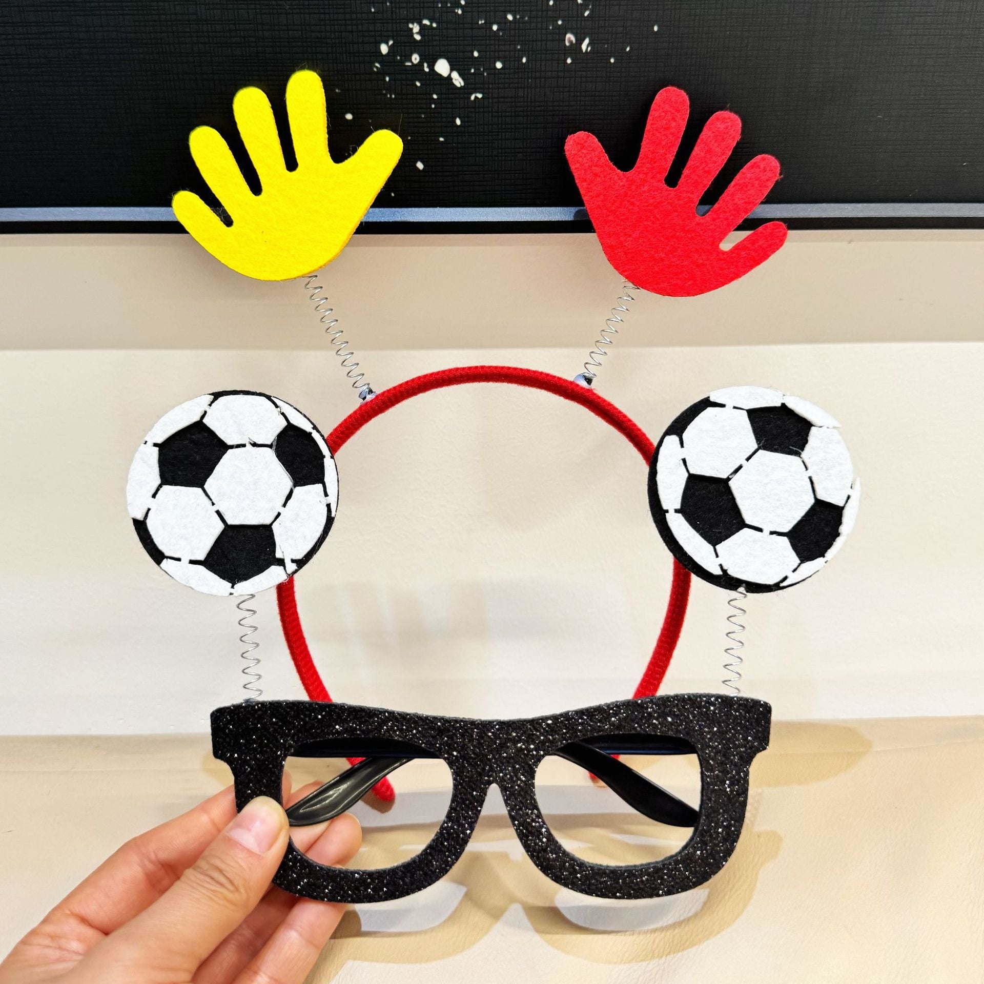 Modern Style Football Hair Band In Multicolor, Perfect For Spring And Football World Cup Celebrations