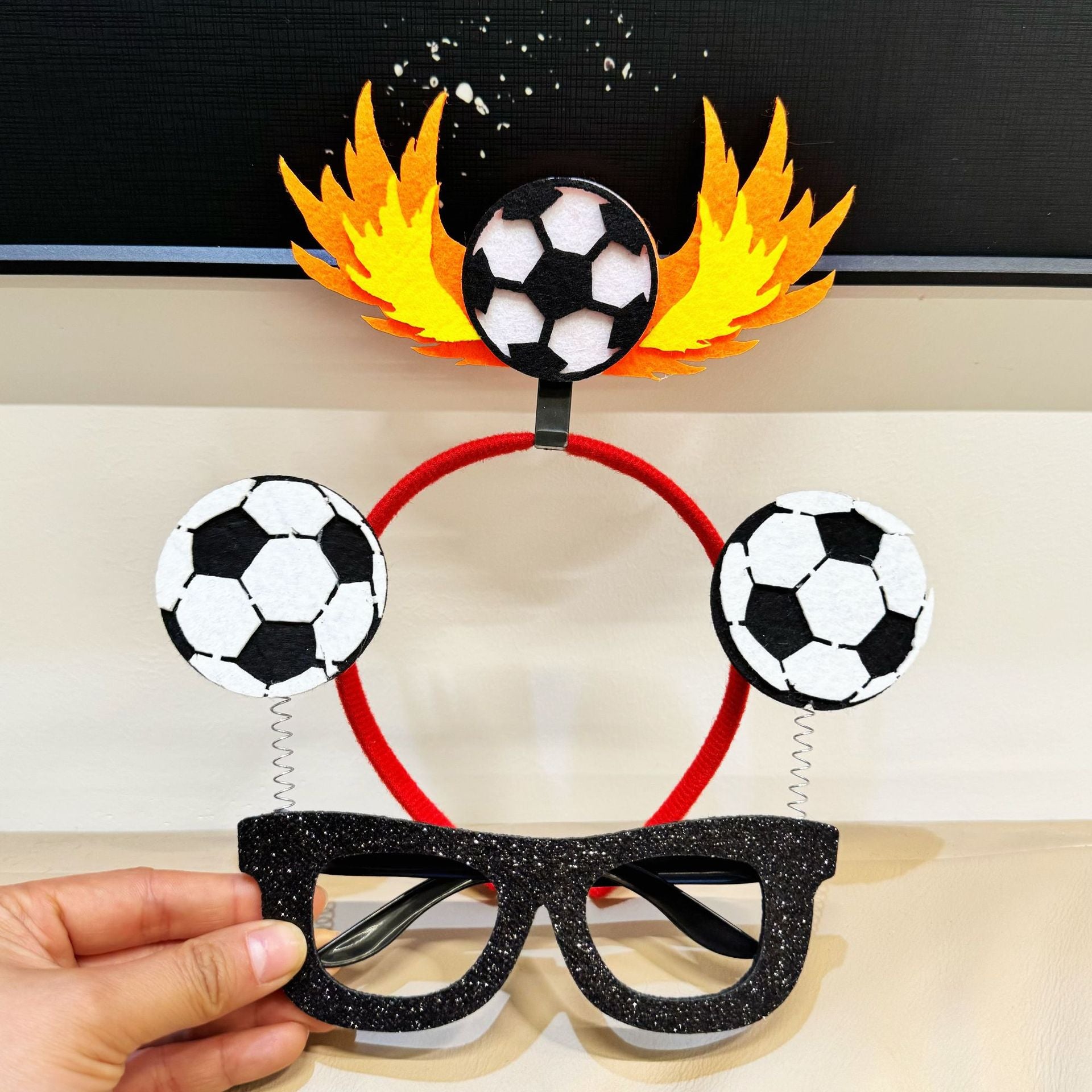 Modern Style Football Hair Band In Multicolor, Perfect For Spring And Football World Cup Celebrations